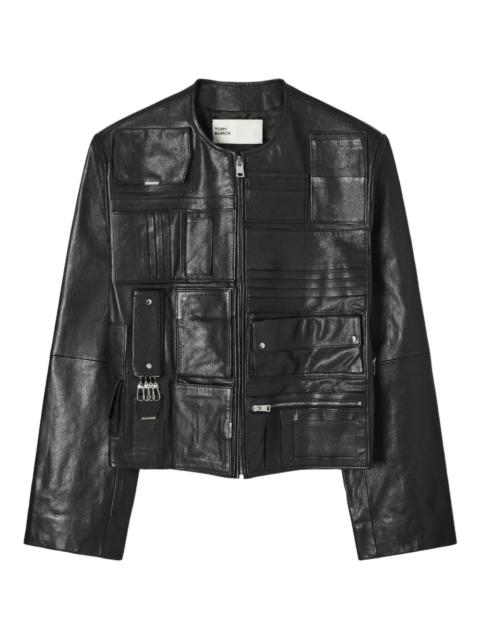 TORY BURCH pocket leather jacket