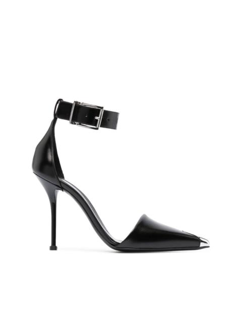 Alexander McQueen 105mm metallic toe-cap detail pumps