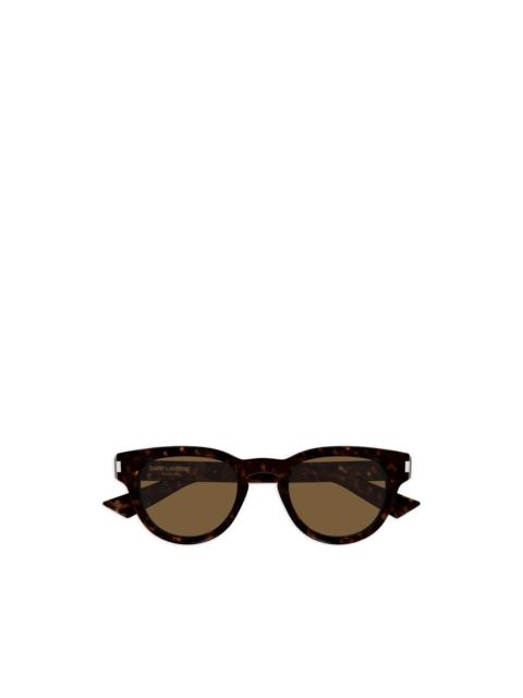 SAINT LAURENT round-frame tortoiseshell sunglasses