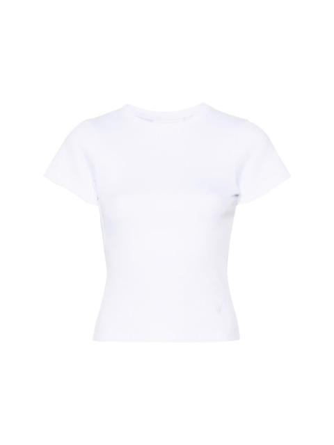cut-out ribbed T-shirt