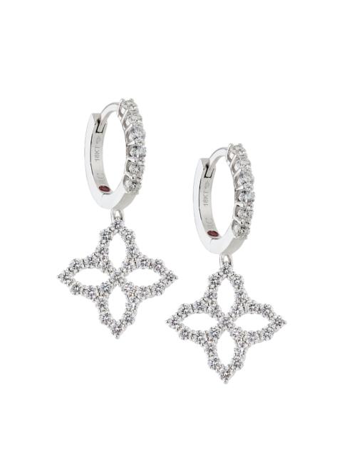 ROBERTO COIN Women's Diamond Princess 18K White Gold & 1.37 TCW Diamond Hoop Earrings - White Gold