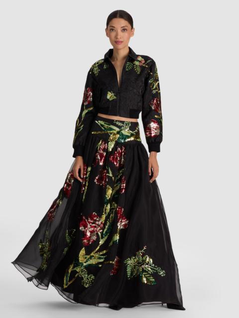 Alice + Olivia EDMOND EMBELLISHED VARSITY JACKET