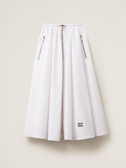 Long poplin skirt