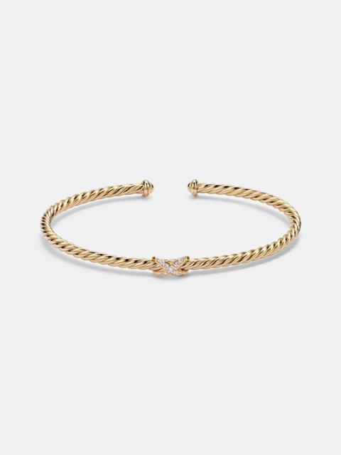 DAVID YURMAN Cablespira® Flex X Micro 18kt gold (750/1000) bracelet with diamonds