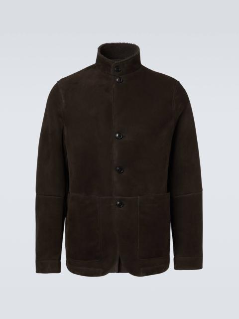 ZEGNA Il Conte shearling-trimmed suede jacket