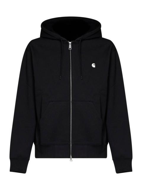 Carhartt WIP Black Hooded Mack Sweat Jacket zip-up hoodie