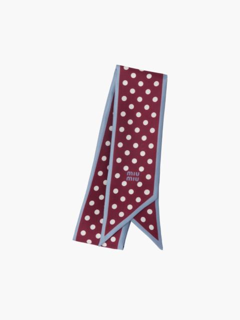 Miu Miu Printed twill scarf