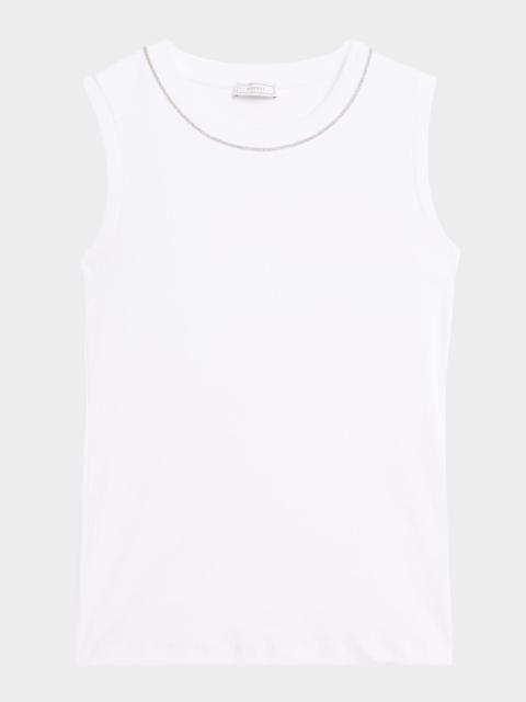 PESERICO Punto Luce Crewneck Rib Knit Top