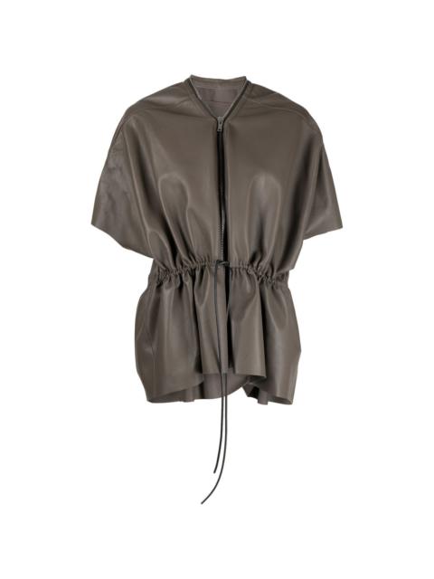 Rick Owens Sail short-sleeved leather jacket