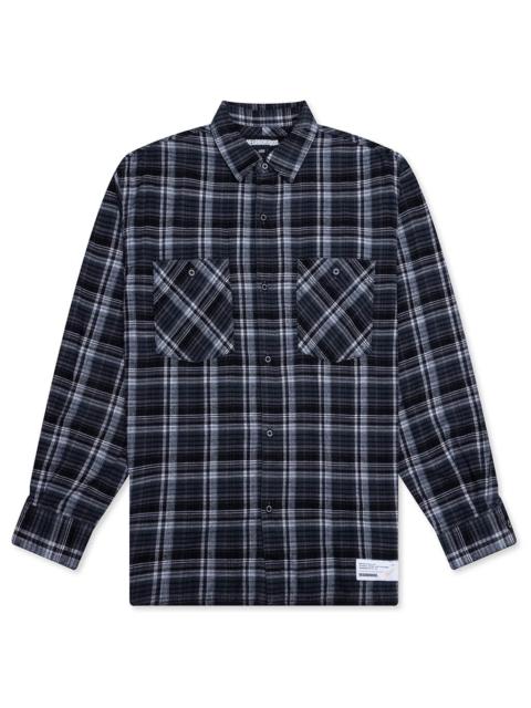 NEIGHBORHOOD CLAN TARTAN L/S CHECK SHIRT - GRAY