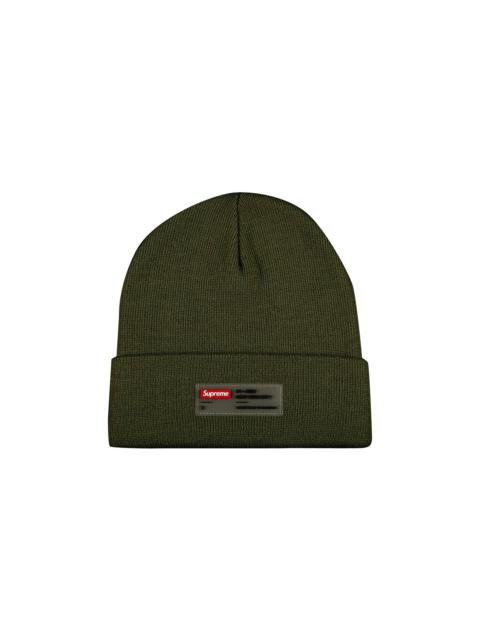 Supreme Clear Label Beanie 'Olive'