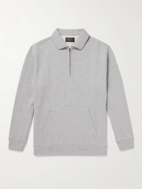 Slim-Fit Cotton-Jersey Half-Zip Sweatshirt