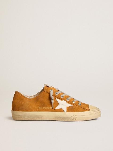 Men's V-Star LTD in camel suede with a milk-white leather star