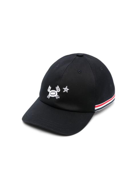 Thom Browne crab-embroidered cotton baseball cap