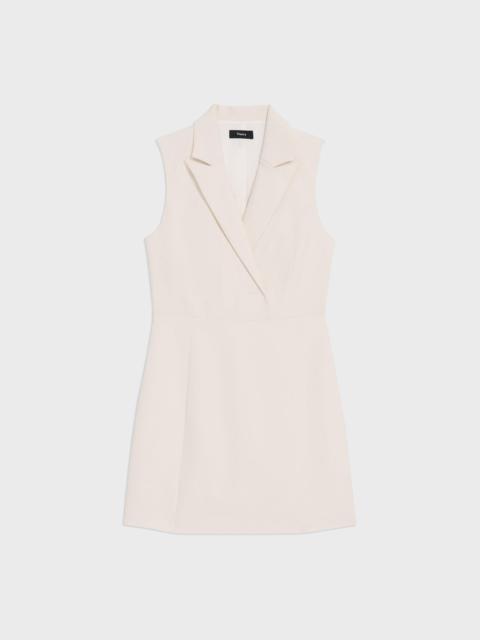 Theory Peak Lapel Mini Dress in Admiral Crepe