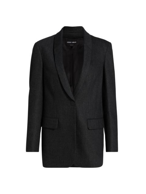 GIORGIO ARMANI Women's Shawl Wool-Blend Blazer - Moonless Night