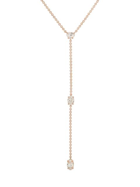 ANITA KO Diamond Heart Oval Short Lariat Necklace