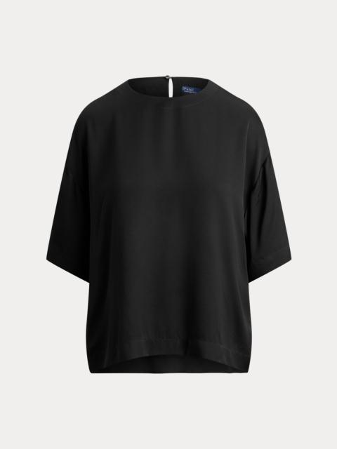 Polo Ralph Lauren Oversize Satin Long-Sleeve Tee