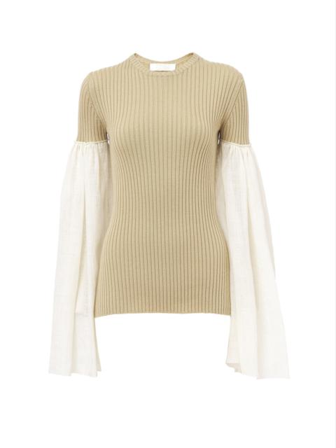 FITTED WIDE-SLEEVE TOP