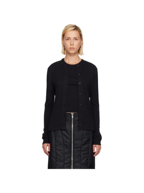 Simone Rocha Black Pointelle Cardigan
