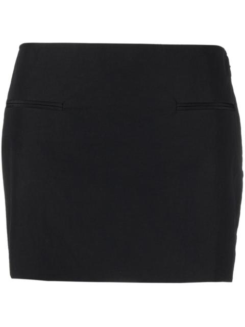 FERRAGAMO Black Low-Waist Mini Skirt