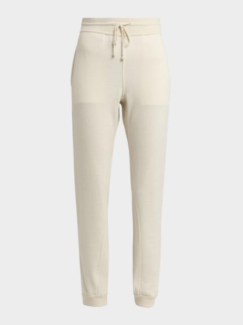 Loro Piana Cocooning Raw Cashmere Fleece Jogger Pants