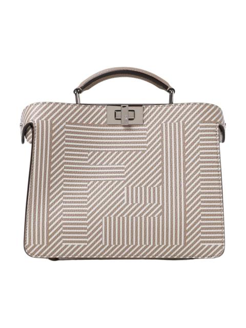 FENDI GRAINED LEATHER HANDBAG WITH MACRO FF SHADOW