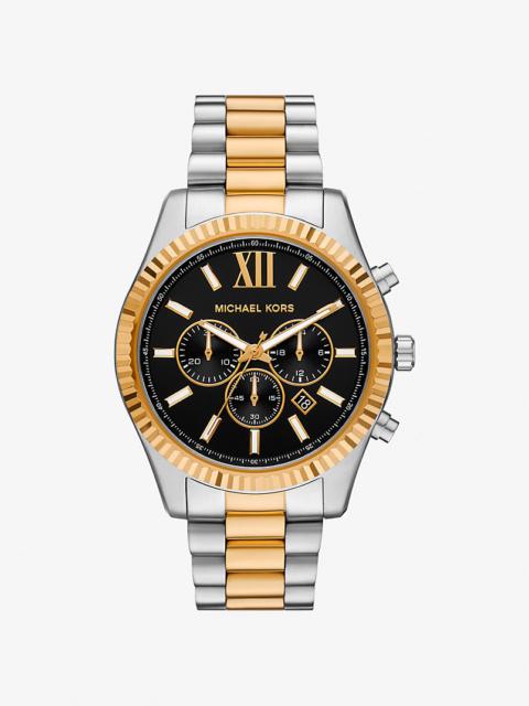 MICHAEL KORS Oversized Lexington Two-Tone Watch