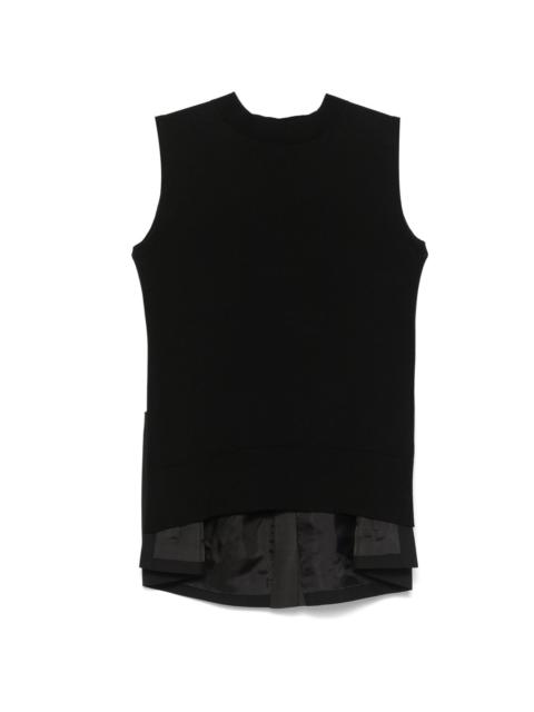 sacai colourblock vest