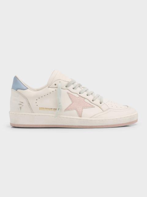 Ballstar Mixed Leather Low-Top Sneakers