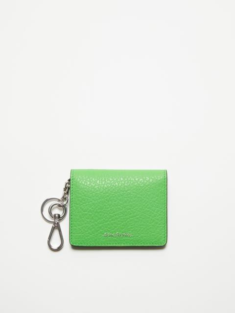 Folded leather wallet - Green