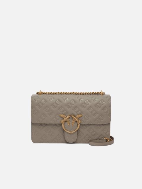 PINKO LOVE BAG LEATHER CROSSBODY BAG WITH LOGO