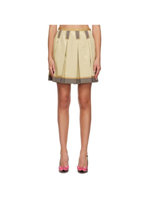 Beige Inside Out Miniskirt