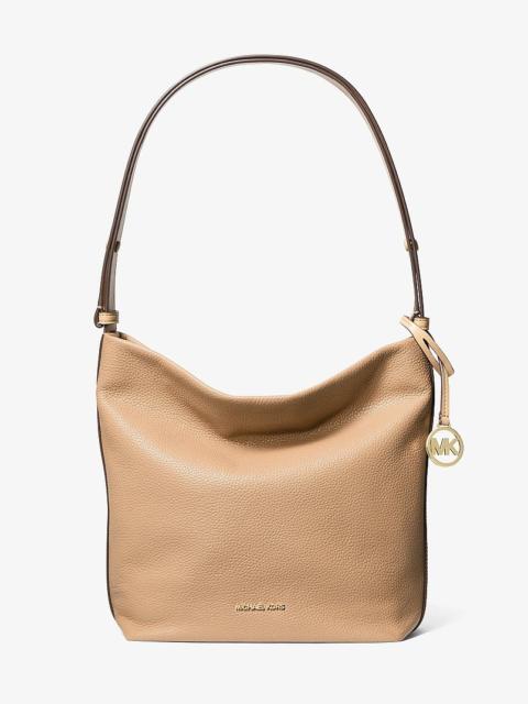 MICHAEL KORS Roey Medium Pebbled Leather Bucket Messenger Bag
