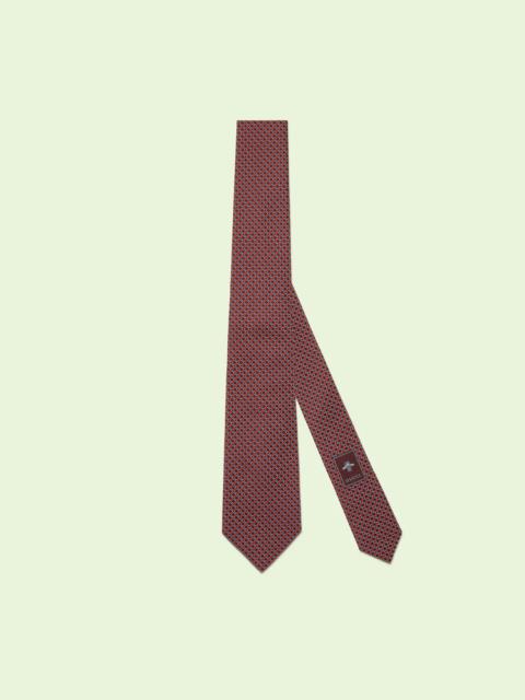 GUCCI Geometric G silk jacquard tie