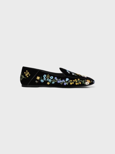 CELINE AURA LOAFER IN Flowers Embroidered Velvet