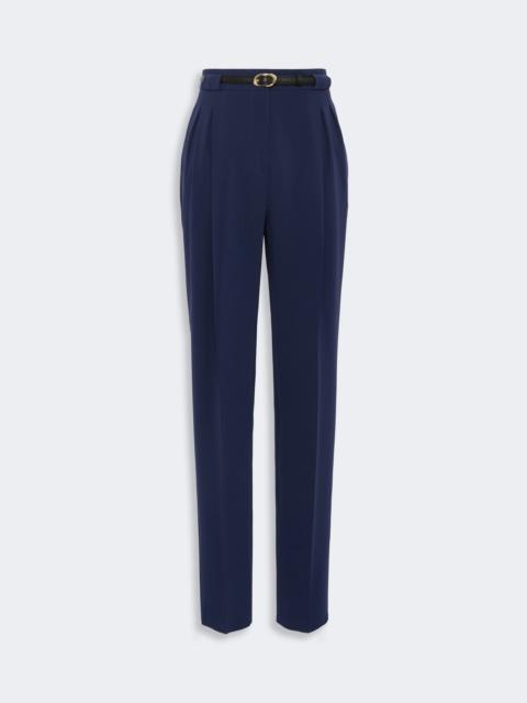 Max Mara BIMBA Technical cady carrot-fit trousers - NAVY