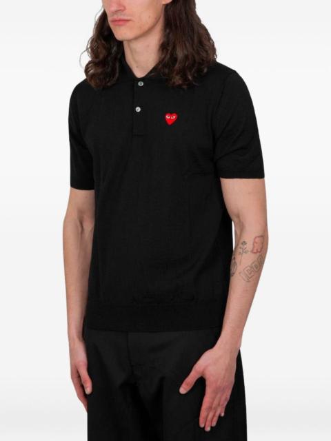 Comme des Garçons Homme heart knitted polo shirt
