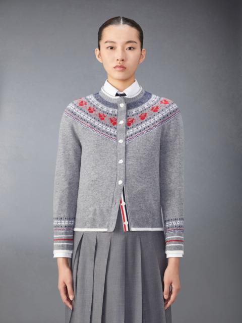 Thom Browne Wool and Mohair Rose Cardigan