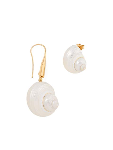 forte_forte shell-motif drop earrings