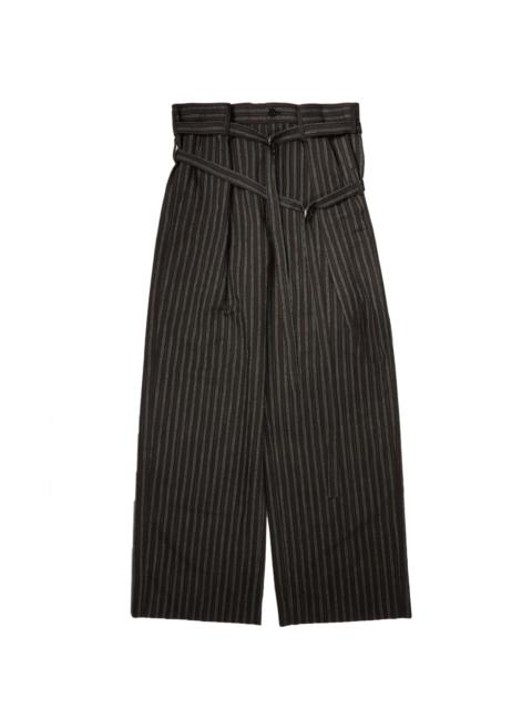Ann Demeulemeester Woubrecht High Comfort Double Belted Trousers Black/White