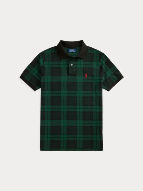 Polo Ralph Lauren Custom Slim Fit Plaid Mesh Polo Shirt