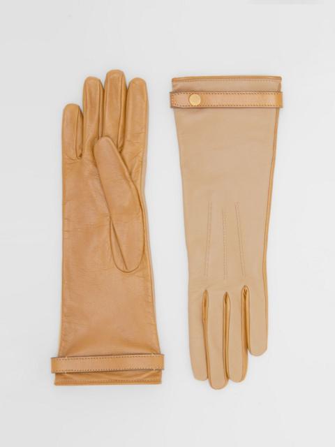 Burberry Silk-lined Two-tone Lambskin Gloves
