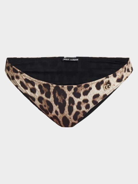 Dolce & Gabbana Leopard-Print Bikini Bottoms