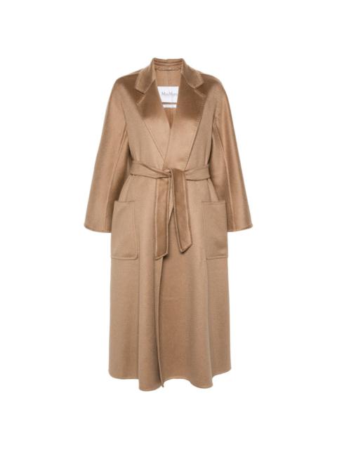 notched-lapels belted coat