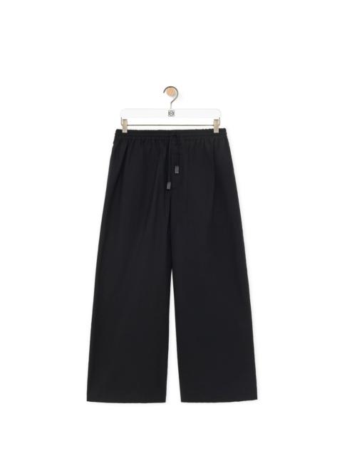 Cropped trousers in cotton blend