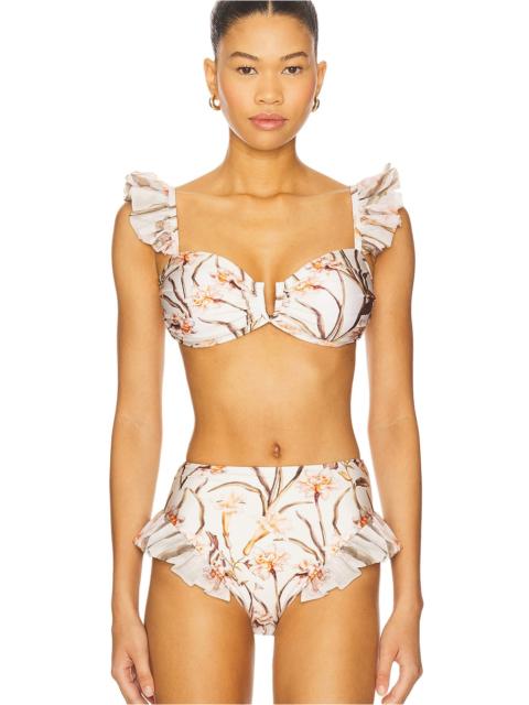PatBO Botanic Retro Flutter Bikini Top