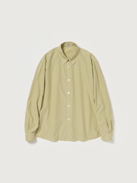 AURALEE GARMENT-DYED FINX SHUTTLE WEATHER SHIRT