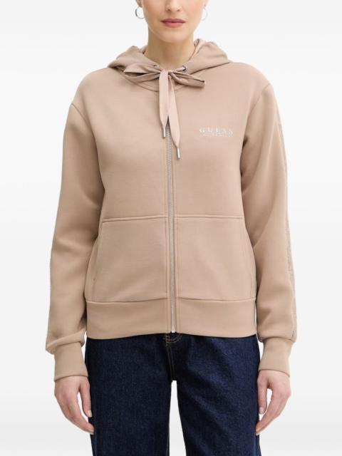 GUESS USA drawstring-detail zip-up hoodie