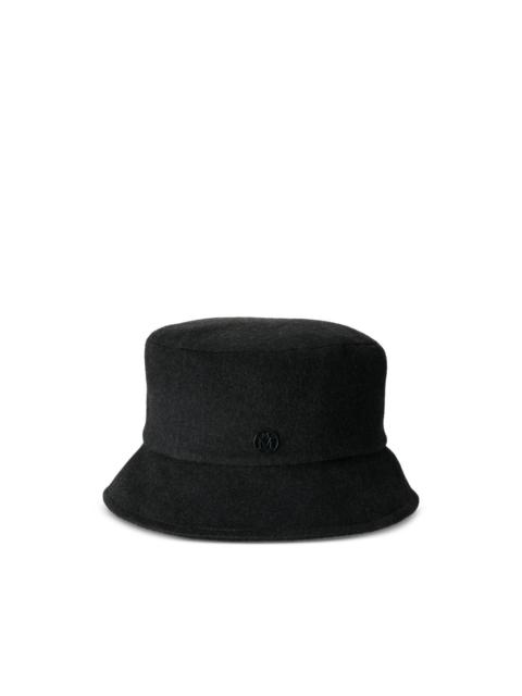 MAISON MICHEL logo-plaque bucket hat